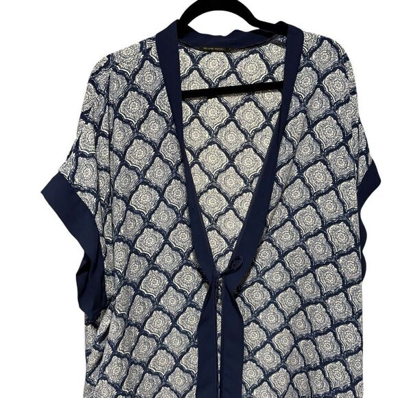 Riva Woman Blue Pattern Long Kaftan - Picture 4 of 7